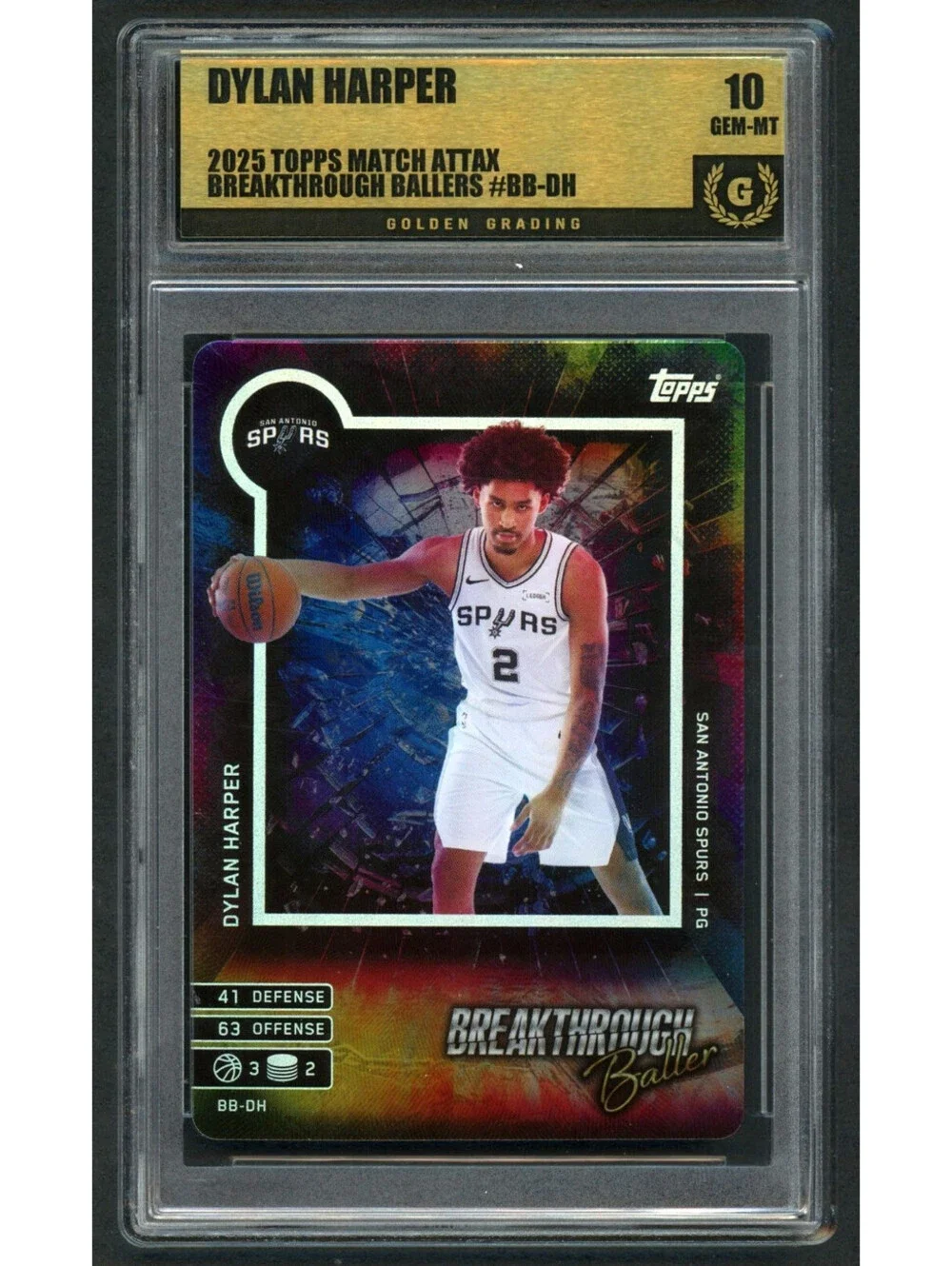 2025-26 Topps Match Attax #BB-DH Dylan Harper B. Baller Rookie (RC) Gem Mint 10